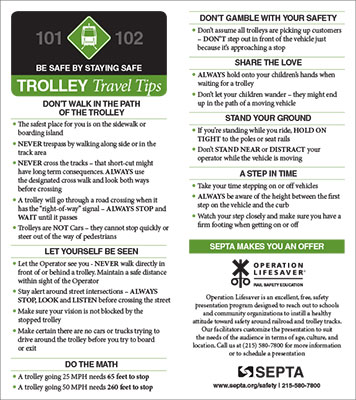 download the trolley lines 101 and 102 safety tipsheet