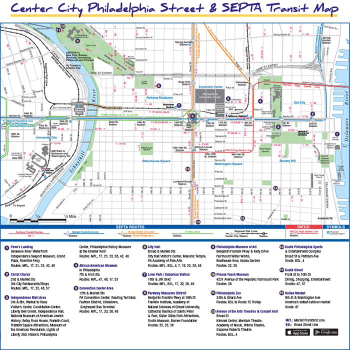 Center City street map